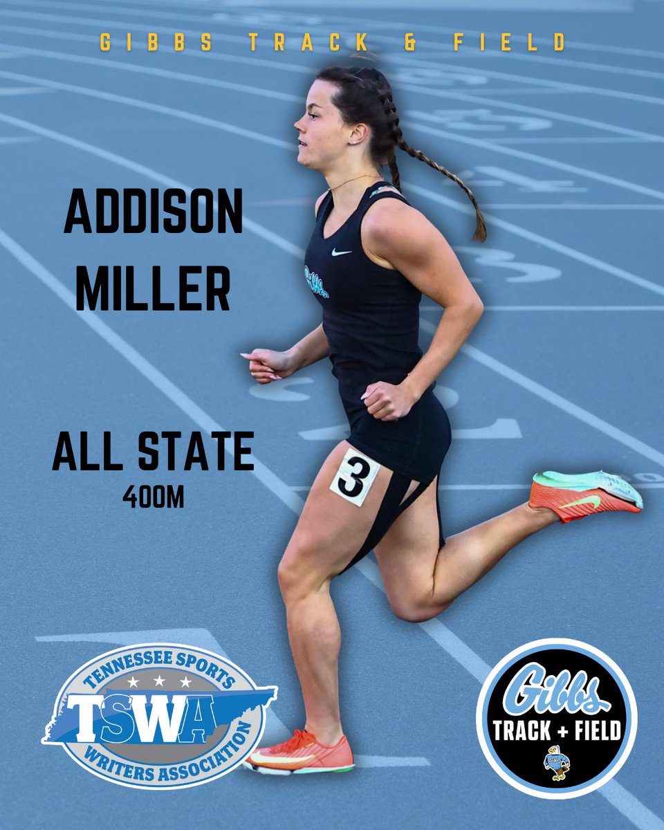 Congratulations to 3 of our track &amp; field athletes who earned TN Sports Writers Association All State honors! 

John Caldwell - High Jump
Milo Willets - 300m Hurdles, 200m
Addison Miller - 400m