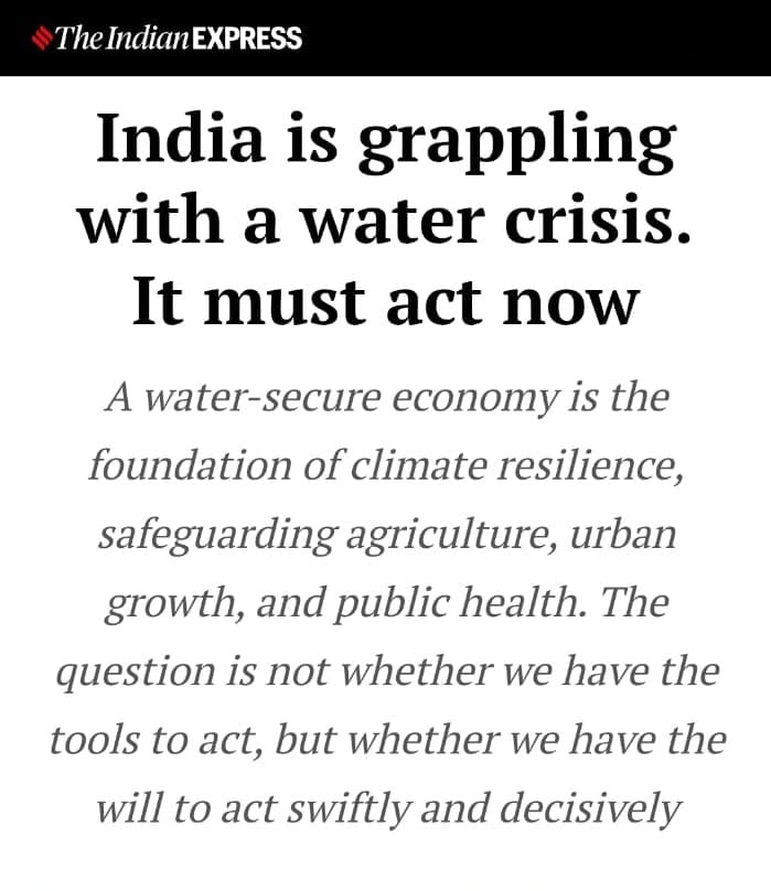 Our focus must shift from short-term water management to establishing long-term water security. For this, we need policy-based initiatives to  Save Soil. In scale and efficiency of storing water and replenishing groundwater, healthy soil has no parallel. Bharat has the