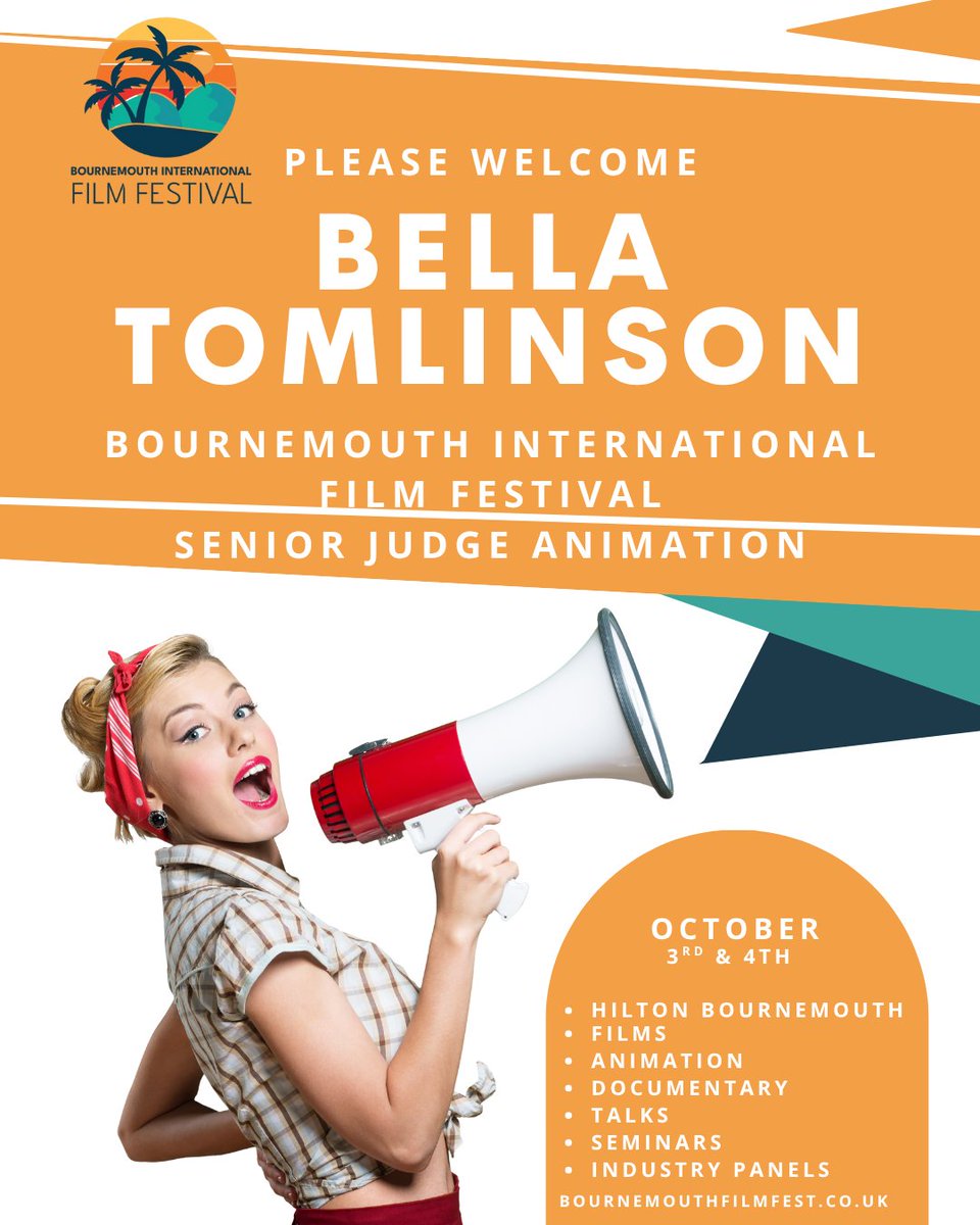 We’re thrilled to welcome Bella Tomlinson to the Bournemouth International Film Festival as our Senior Judge – Animation!

BAFTA-nominated Bella Tomlinson is a highly experienced animation producer with a strong understanding of commercial, long-form, and independent animation.