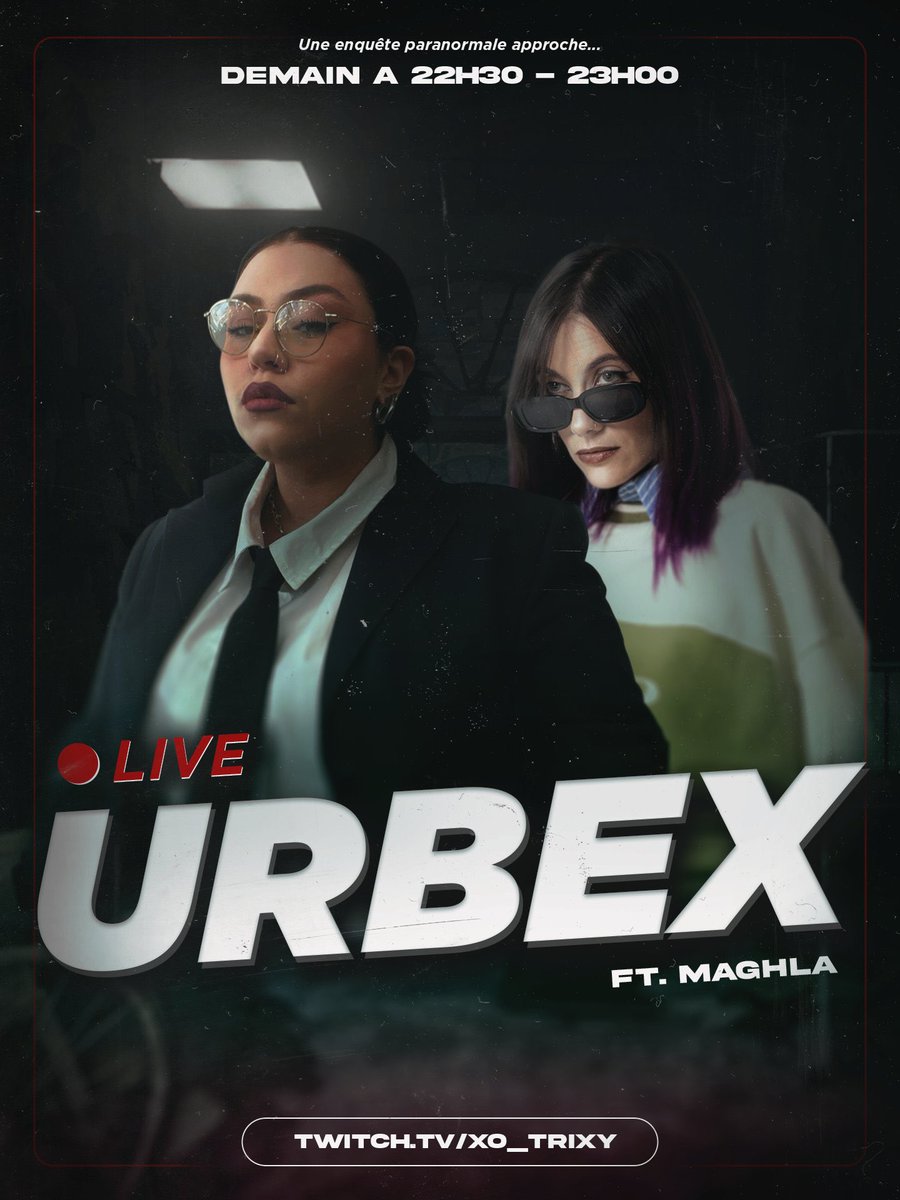 Demain 22h30/23h00

Big urbex avec l’amour  <a href="/Maghla/">Maghla</a> ✨

J’ai hâte 🔥