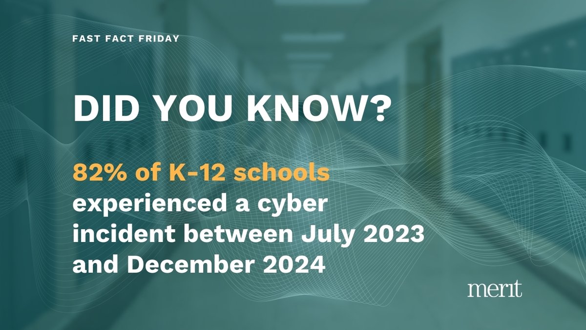 📱 #FastFactFriday: In the 18 month period between July 2023 and December 2024, K-12 schools faced 9,300 confirmed cyber incidents across 5,000 institutions studied.

Read more: learn.cisecurity.org/2025-k12-cyber…

#Cybersecurity #Education #K12