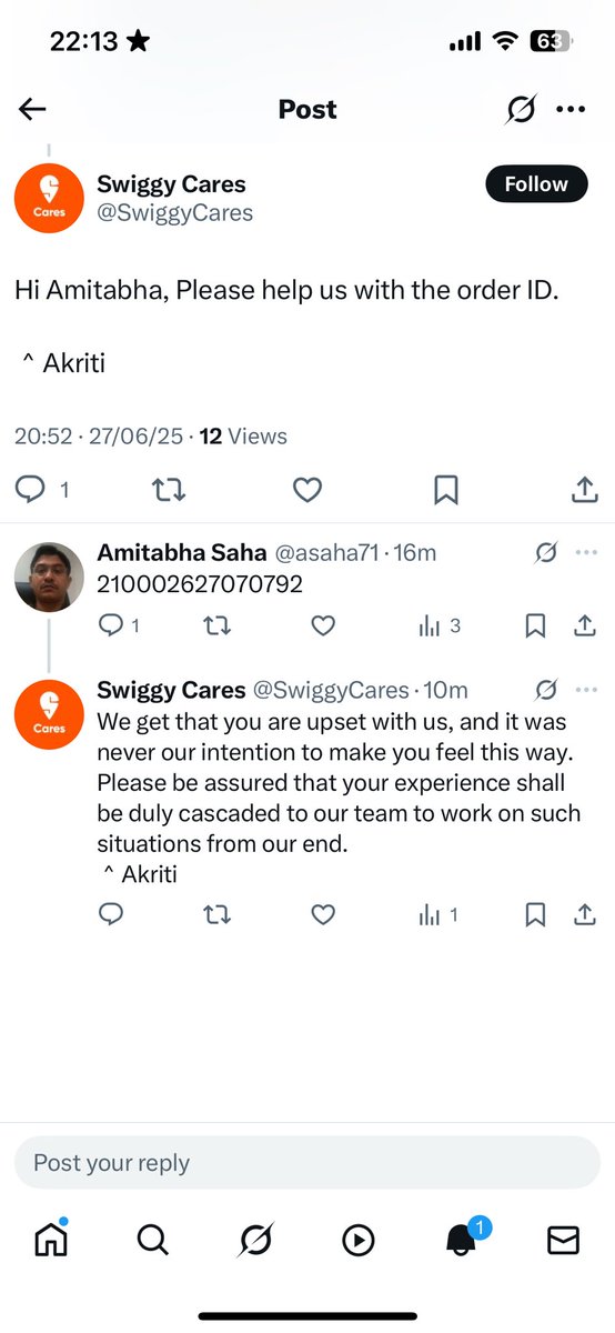 asaha71's tweet photo. @SwiggyCares So this is the sweet reply swiggy gives https://t.co/KLLIkEBmEt