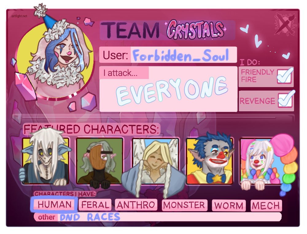 F0rbidden_S0ul's tweet image. Art fight time!!! I’m so excited to fight with everyone soon! I’ll be posting my character refs on here soon as well so people can see the full refs of these guys!
( #illustration #artfight #ocart #artfight2025 #oc #artist #DnD )