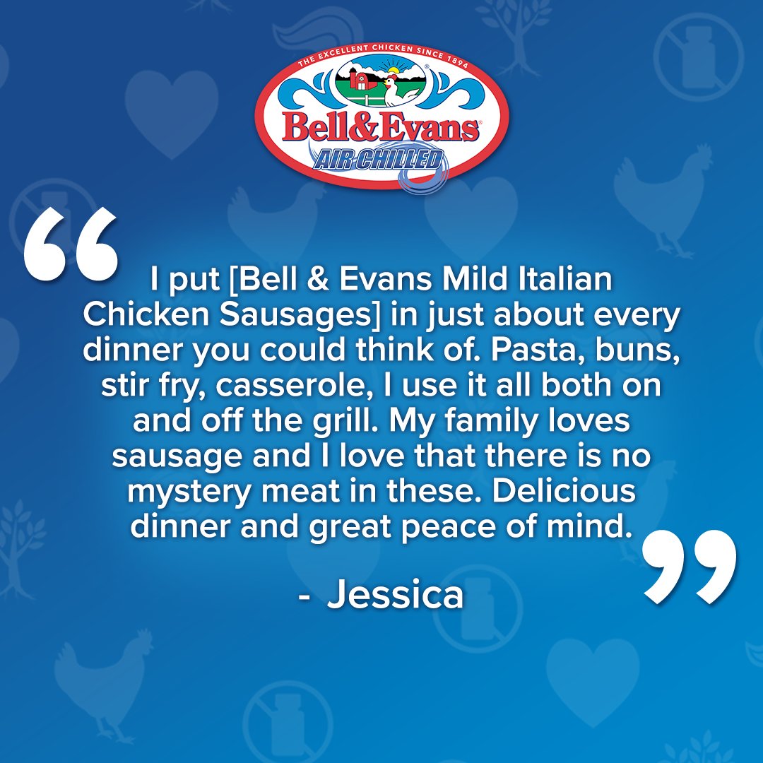 It’s Super Fan Friday, and today we’re giving a big shoutout to Jessica 🙌 Your love for our Mild Italian Chicken Sausages made our day—and reminds us why we do what we do. Thanks for being a true Belletarian, Jessica! 💛

#BellandEvans #TheExcellentChicken #SuperFanFriday