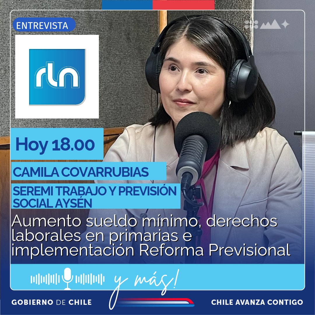 Seremi Trabajo Aysén (@mintrabaysen) on Twitter photo 🤔Quieres informarte sobre los derechos laborales en primarias? El aumento del sueldo mínimo? La implementación de la #ReformaDePensiones y pago que deberán hacer los empleadores del 1% por cada persona que trabaja?
🙋🏻Hoy 18.00 ⏰️ <a href="/radiolasnieves/">Radio Las Nieves</a> o rln.cl 🤔Quieres informarte sobre los derechos laborales en primarias? El aumento del sueldo mínimo? La implementación de la #ReformaDePensiones y pago que deberán hacer los empleadores del 1% por cada persona que trabaja?
🙋🏻Hoy 18.00 ⏰️ <a href="/radiolasnieves/">Radio Las Nieves</a> o rln.cl