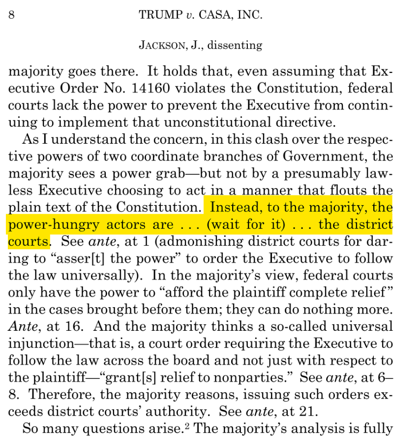 ArthurReturnss's tweet image. First time I've seen the phrase, “Wait for it” in a SCOTUS ruling. 

What is she writing, a judicial dissent, or an article for MSNBC?