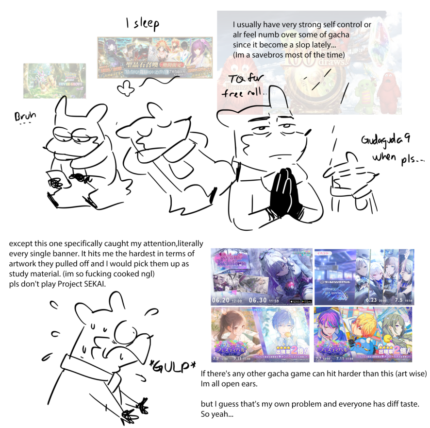 picked up new Rhythm gacha game since January this year and I have accidentally overstimulated.
