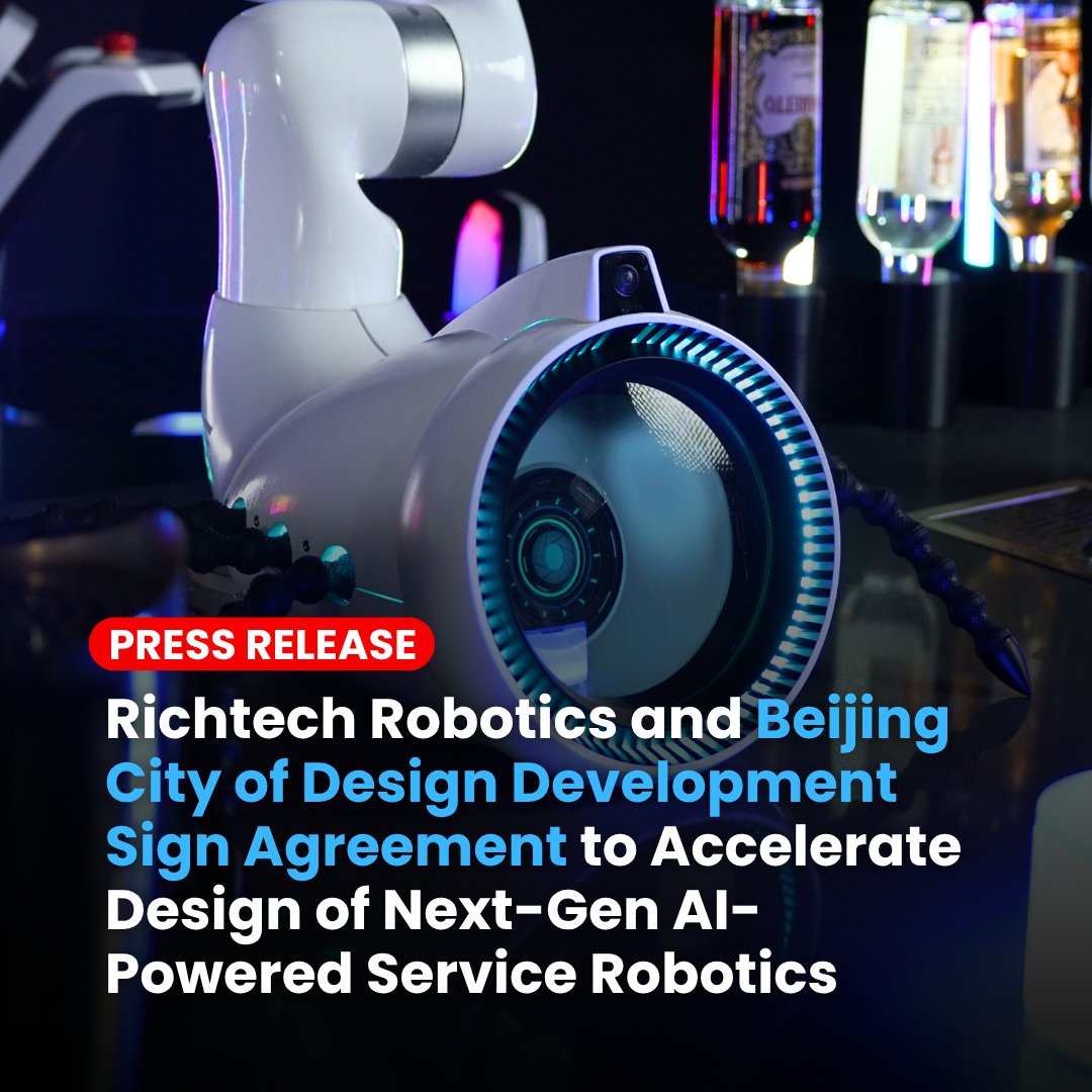 RichtechRobots's tweet image. We’re excited to announce the signing of our new Strategic Cooperation Agreement with Beijing City of Design Development Co., Ltd. via their Chinese joint venture, Boyu Artificial Intelligence (Beijing) Technology Co., Ltd.
Read more here:
ir.richtechrobotics.com/news-releases/……