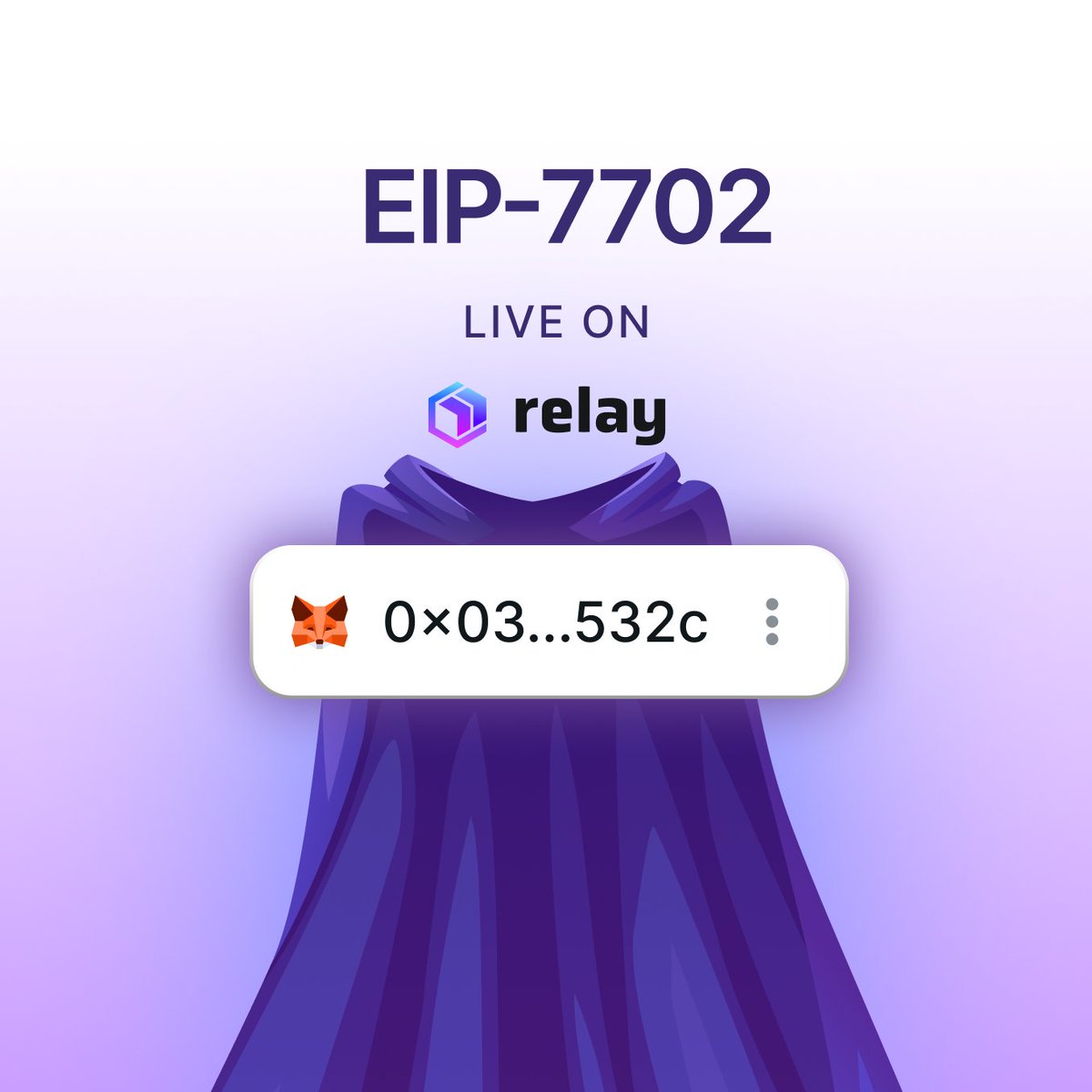 Relay (@relayprotocol) on Twitter photo PSA: App UX is EVEN better thanks to EIP-7702.
Your <a href="/MetaMask/">MetaMask.eth π¦</a> has superpowers on Relay.
Hereβs everything you need to know. π§΅ PSA: App UX is EVEN better thanks to EIP-7702.
Your <a href="/MetaMask/">MetaMask.eth π¦</a> has superpowers on Relay.
Hereβs everything you need to know. π§΅