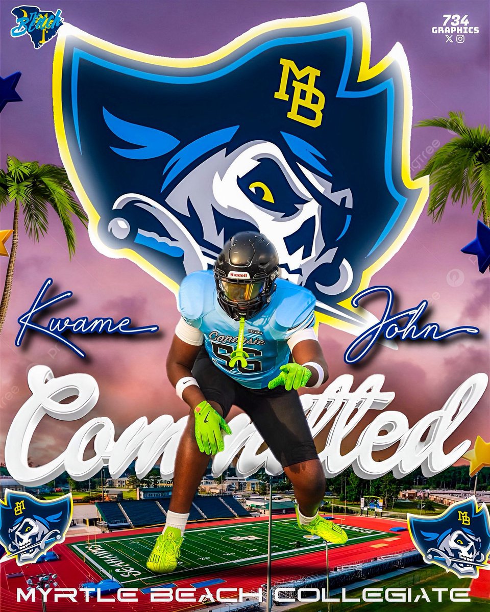 Kwame John (@iamkwamejohn) on Twitter photo I am happy to announce that I am 110% committed to <a href="/CollegiateMb/">Myrtle Beach Collegiate Post-Grad Academy</a> for my post grad semester this fall. Thank you to <a href="/MrNoOffseason/">Coach R. Williams</a> and <a href="/JoeMento/">Joe Mento</a> for this opportunity!
Also I would like to give a special thank you to <a href="/Coach_ZoBrown/">Coach Zo</a>, <a href="/CoachBEllis9/">Brian Ellis</a>, and <a href="/CoachNifty32/">Rob Thomas</a> for helping me I am happy to announce that I am 110% committed to <a href="/CollegiateMb/">Myrtle Beach Collegiate Post-Grad Academy</a> for my post grad semester this fall. Thank you to <a href="/MrNoOffseason/">Coach R. Williams</a> and <a href="/JoeMento/">Joe Mento</a> for this opportunity!
Also I would like to give a special thank you to <a href="/Coach_ZoBrown/">Coach Zo</a>, <a href="/CoachBEllis9/">Brian Ellis</a>, and <a href="/CoachNifty32/">Rob Thomas</a> for helping me