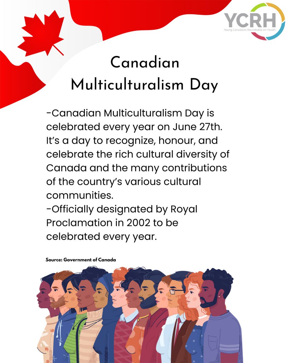 THEYCRH's tweet photo. From coast to coast to coast, let’s celebrate the cultures, languages, and traditions that make Canada unique. 🌍🎉 

#MulticulturalismDay #CelebrateDiversity https://t.co/PRrn7G5Kvx