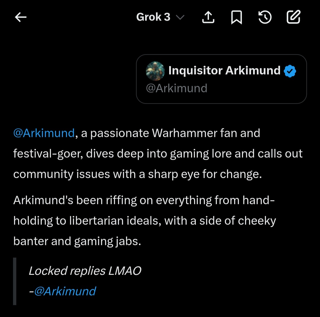 1. Go to your profile
2. Hit the grok button at the top 
3. Post results