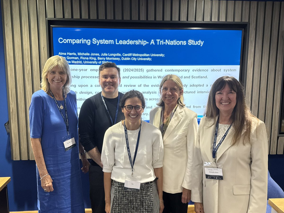 Alan Gorman (@alangorman22) on Twitter photo Presenting our tri-nation research with <a href="/AlmaHarris1/">Professor Alma Harris</a> <a href="/MichelleSJones1/">Professor Michelle Jones</a> <a href="/fiona_king_/">Fiona King</a> and Romina Madrid on system leadership <a href="/ICSEI_ELN/">ICSEI Educational Leadership Network</a> <a href="/jamespspillane/">Jim Spillane</a>
in Cardiff today. We are examining how system leadership is enacted across 🇮🇪 🏴 and 🏴 <a href="/DCU_IoE/">DCU Institute of Education</a> <a href="/DCU/">Dublin City University</a> Presenting our tri-nation research with <a href="/AlmaHarris1/">Professor Alma Harris</a> <a href="/MichelleSJones1/">Professor Michelle Jones</a> <a href="/fiona_king_/">Fiona King</a> and Romina Madrid on system leadership <a href="/ICSEI_ELN/">ICSEI Educational Leadership Network</a> <a href="/jamespspillane/">Jim Spillane</a>
in Cardiff today. We are examining how system leadership is enacted across 🇮🇪 🏴 and 🏴 <a href="/DCU_IoE/">DCU Institute of Education</a> <a href="/DCU/">Dublin City University</a>