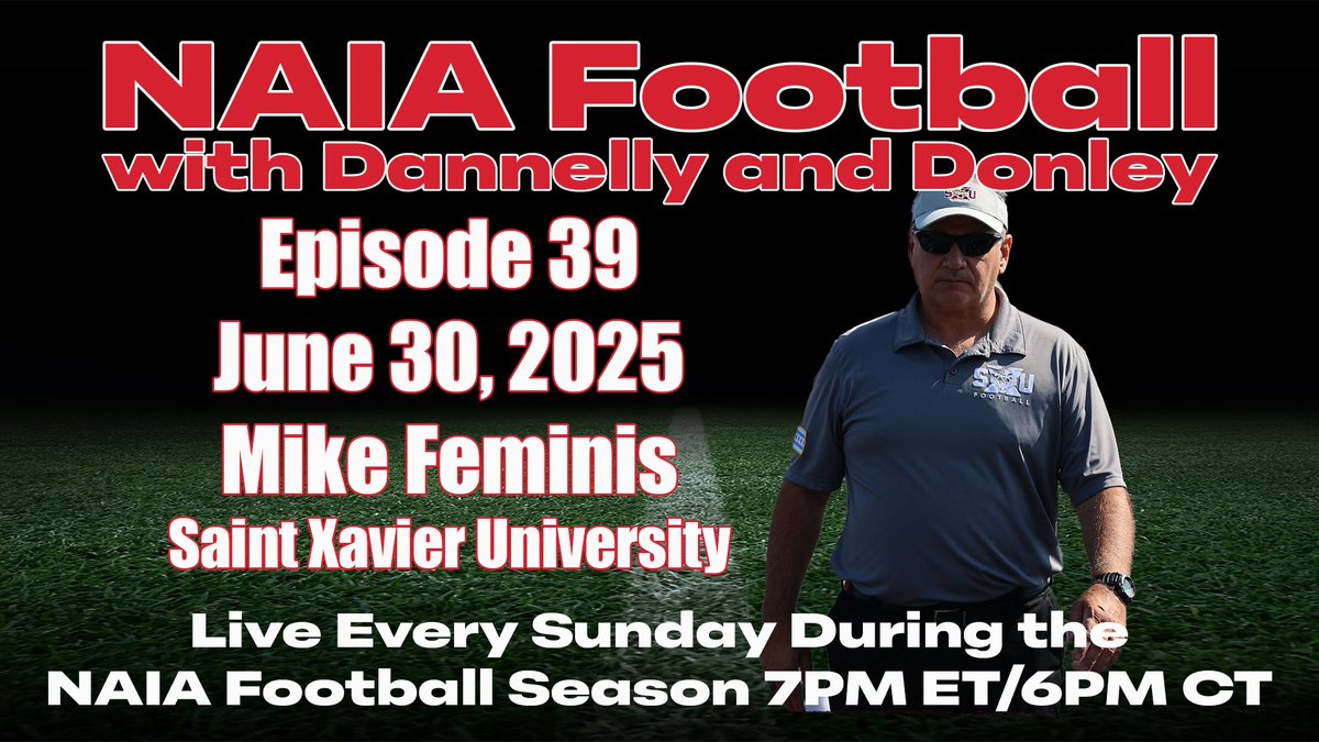 NAIA Football from VSN (@naiafootballvsn) on Twitter photo Just had a great conversation Coach Mike Feminis of <a href="/SXUFootball/">SXU Football</a> for the show. Join Pat and I Monday night at 7PM CT to hear from Coach Feminis and talk about the upcoming SXU and NAIA football season. Just had a great conversation Coach Mike Feminis of <a href="/SXUFootball/">SXU Football</a> for the show. Join Pat and I Monday night at 7PM CT to hear from Coach Feminis and talk about the upcoming SXU and NAIA football season.
