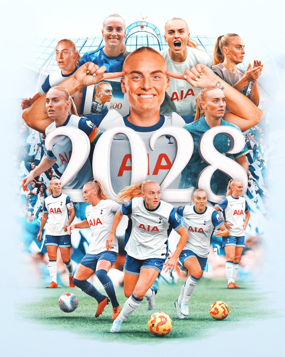 B3x_Graphics's tweet image. Recent work for Spurs to celebrate Molly Bartrip signing a new contract until 2028.
3D text created by @beccaLinney keeping a holistic approach to new contract graphics as of late