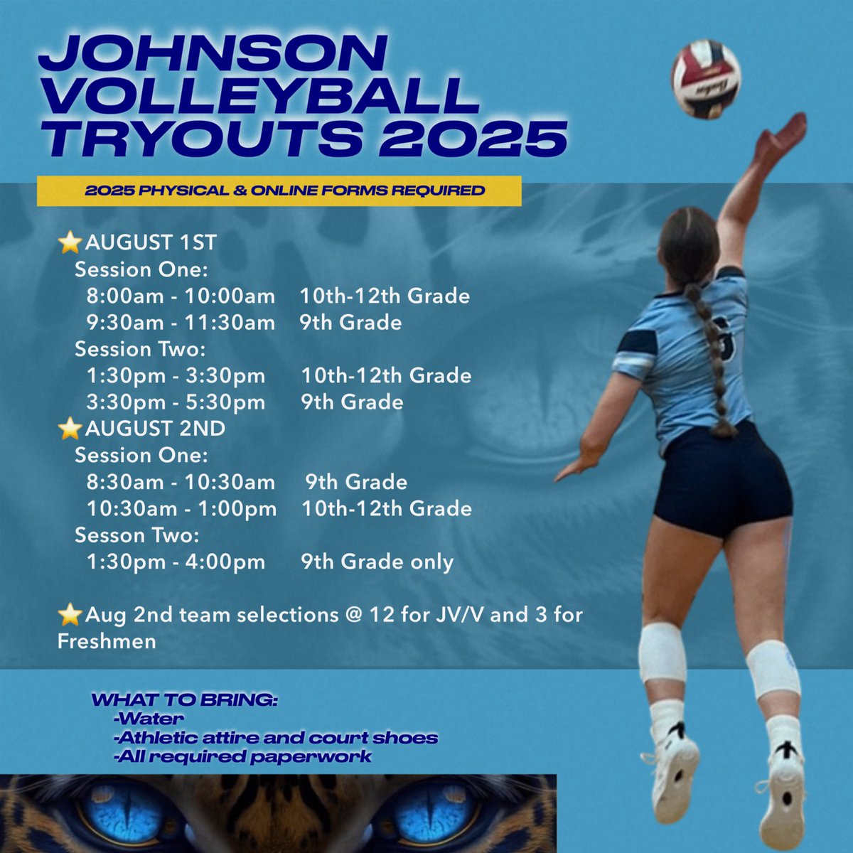 Here’s what you’ve been waiting for‼️ It’s almost time 👏🏻 Johnson Volleyball Tryouts 2025🏐 #JagEm