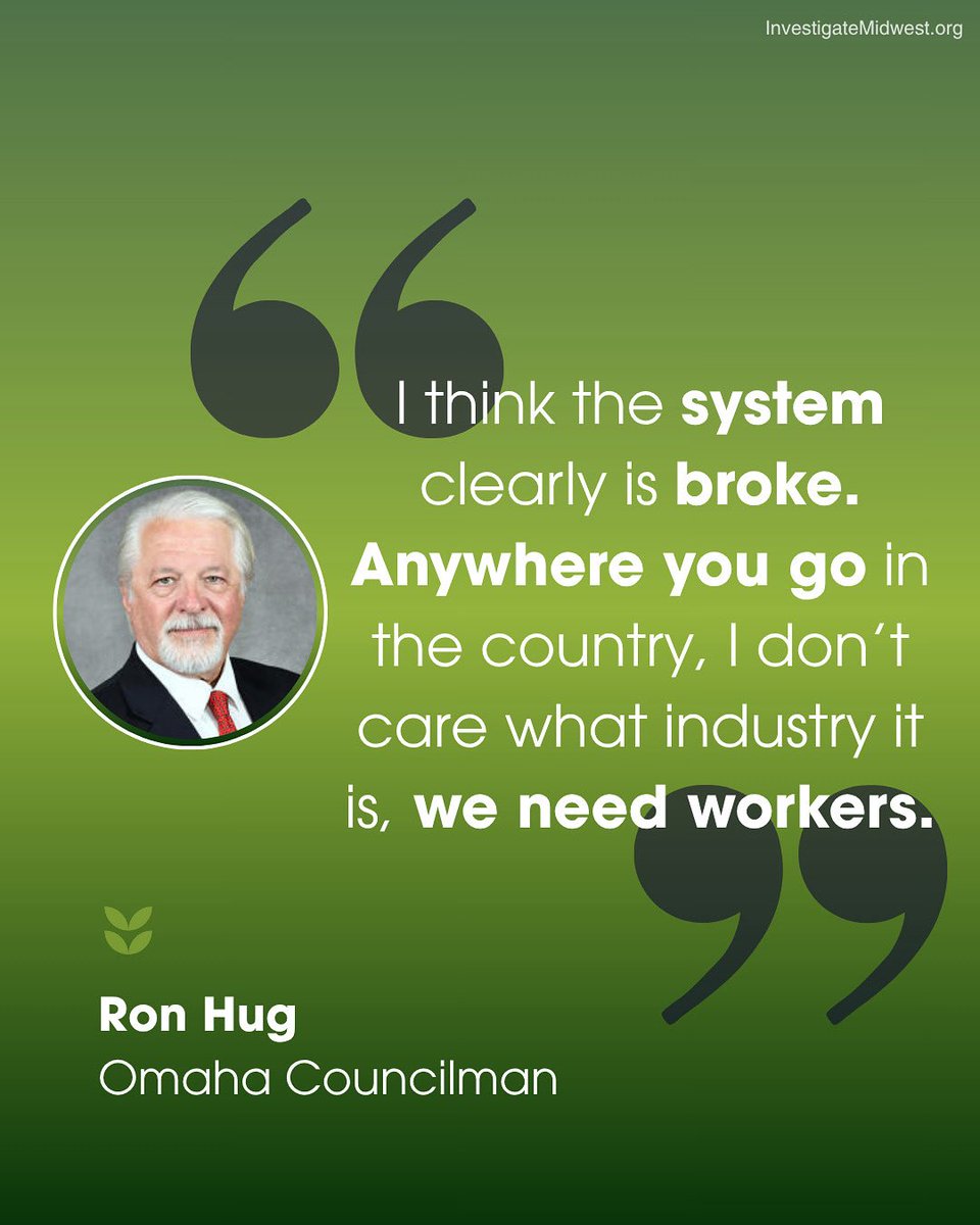 Omaha Councilman Ron Hug responds after an #ICE raid devastates #SouthOmaha’s immigrant workforce: 70+ arrests, 80% drop in production, families shattered. 

A community built by immigrants and meatpacking now faces fear and upheaval.

Full investigation: investigatemidwest.org/2025/06/16/dep…