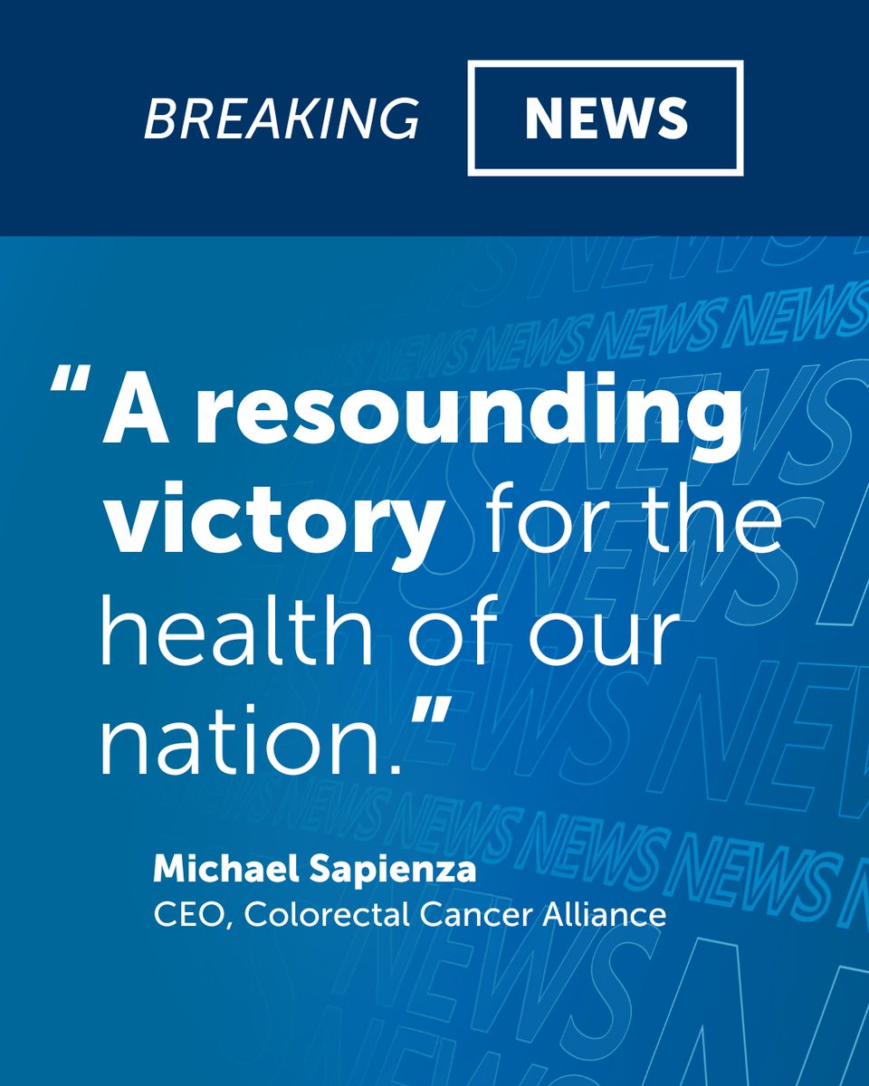 CCAlliance's tweet image. Today, the Supreme Court ensured Americans continue to have access to colorectal cancer screenings with zero out-of-pocket costs by upholding the structure of the United States Preventive Services Task Force (USPSTF) and protecting the Affordable Care Act (ACA) provision…