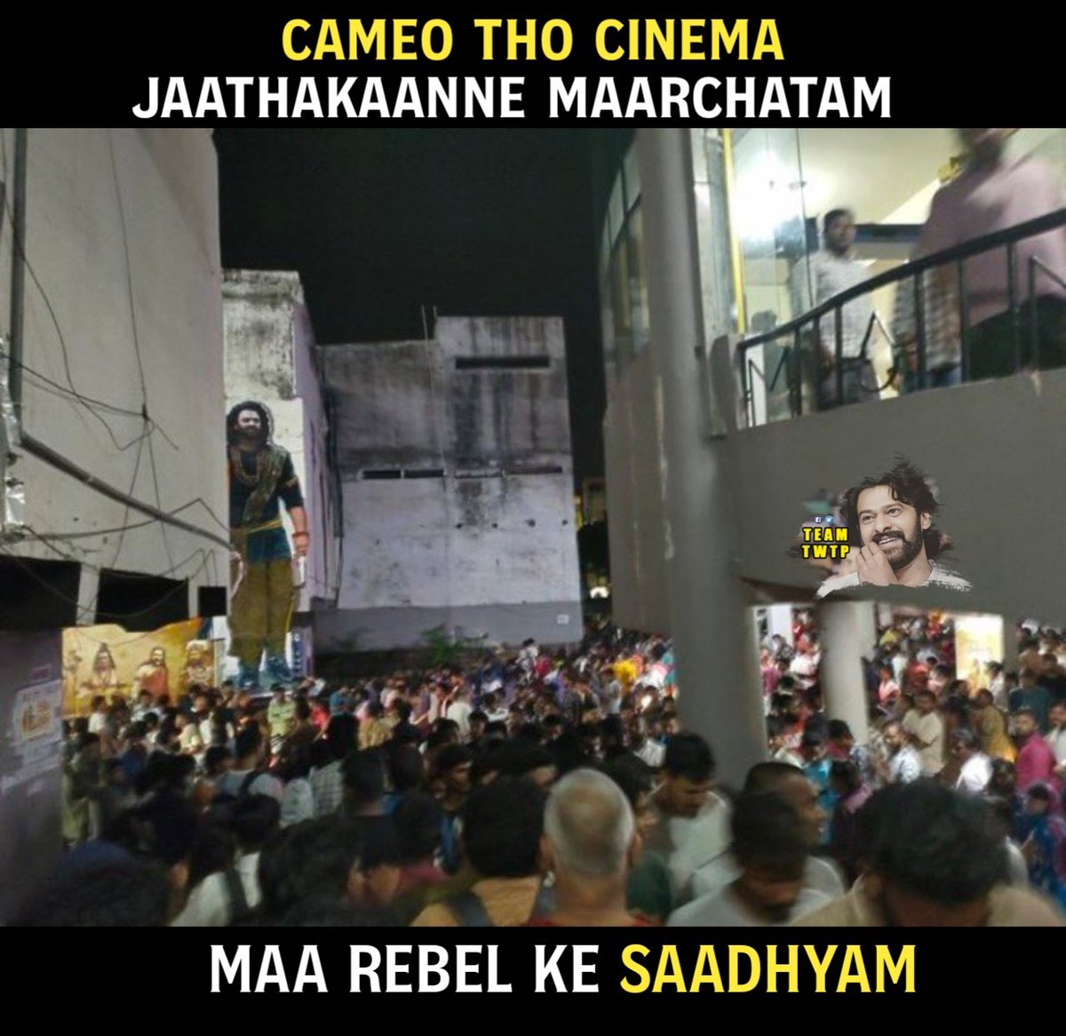 TeamTWTPOffi's tweet image. Housefulls with just Cameo 🔥🔥
#Kannappa  #Prabhas