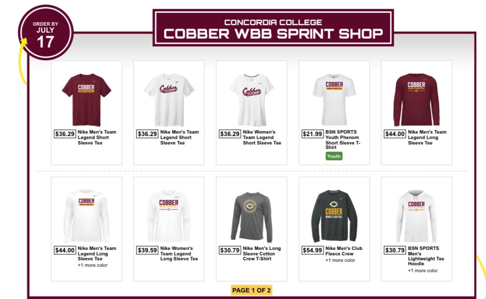 🚨 Sprint Shop is LIVE! Stock up on your Cobber WBB gear before it’s gone! ⏳
🛒 bit.ly/3I0A4mB
#RollCobs #ShopTheDrop