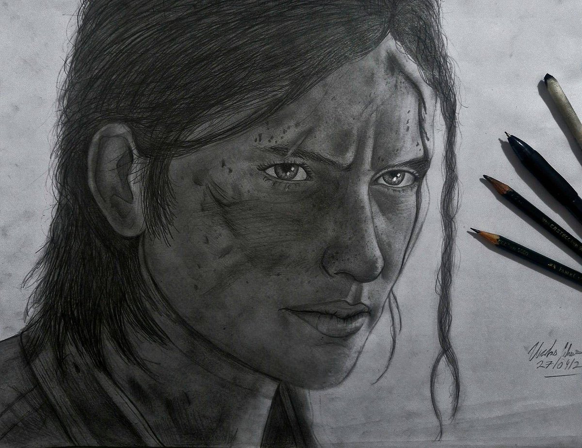 The Last of Us fan nicolasalvsss submitted this striking black-and-white drawing of Ellie from The Last of Us Part II. 🖤

Share your own Naughty Dog Photo Mode shots, cosplay, fan art, and more here: bit.ly/4flGF70