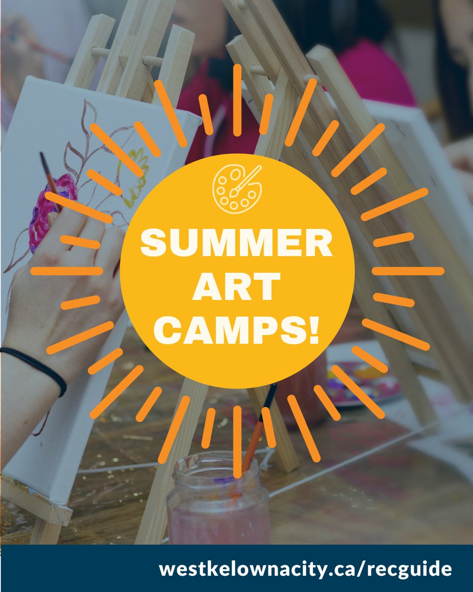 🎨 Calling all young artists! Get ready for a summer of creativity.
 
➡️ Parents and caregivers, we've got some fantastic art camps for your kids. Discover all the details in our Program Spotlight Guide at: westkelownacity.ca/recguide.