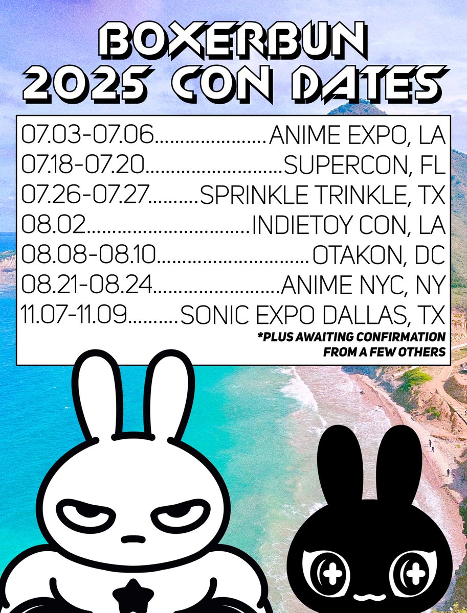 aquiboni's tweet image. I updated my con list for this year! Added Indytoy Con in LA at Gallery Nucleus on August 2nd! Still waiting for confirmation from a few others~