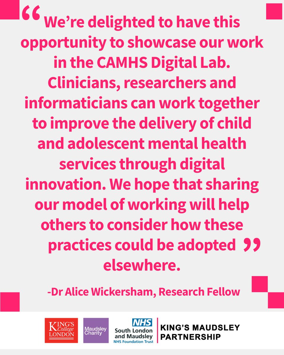KingsMaudsley's tweet image. Explore how the CAMHS Digital Lab is transforming child mental health! Read more: ow.ly/qvih50Whz1K
@KingsIoPPN @NIHRMaudsleyBRC @maudsleycharity @MaudsleyNHS @camhsdlab
#KingsMaudsleyPartnership #ChildMentalHealth #CAMHS