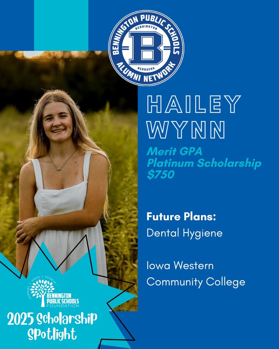 Congrats to 2025 graduate Hailey earning a BPS Foundation scholarship last spring! Wishing you the best of luck on your next chapter in Dental Hygiene at Iowa Western Community College!