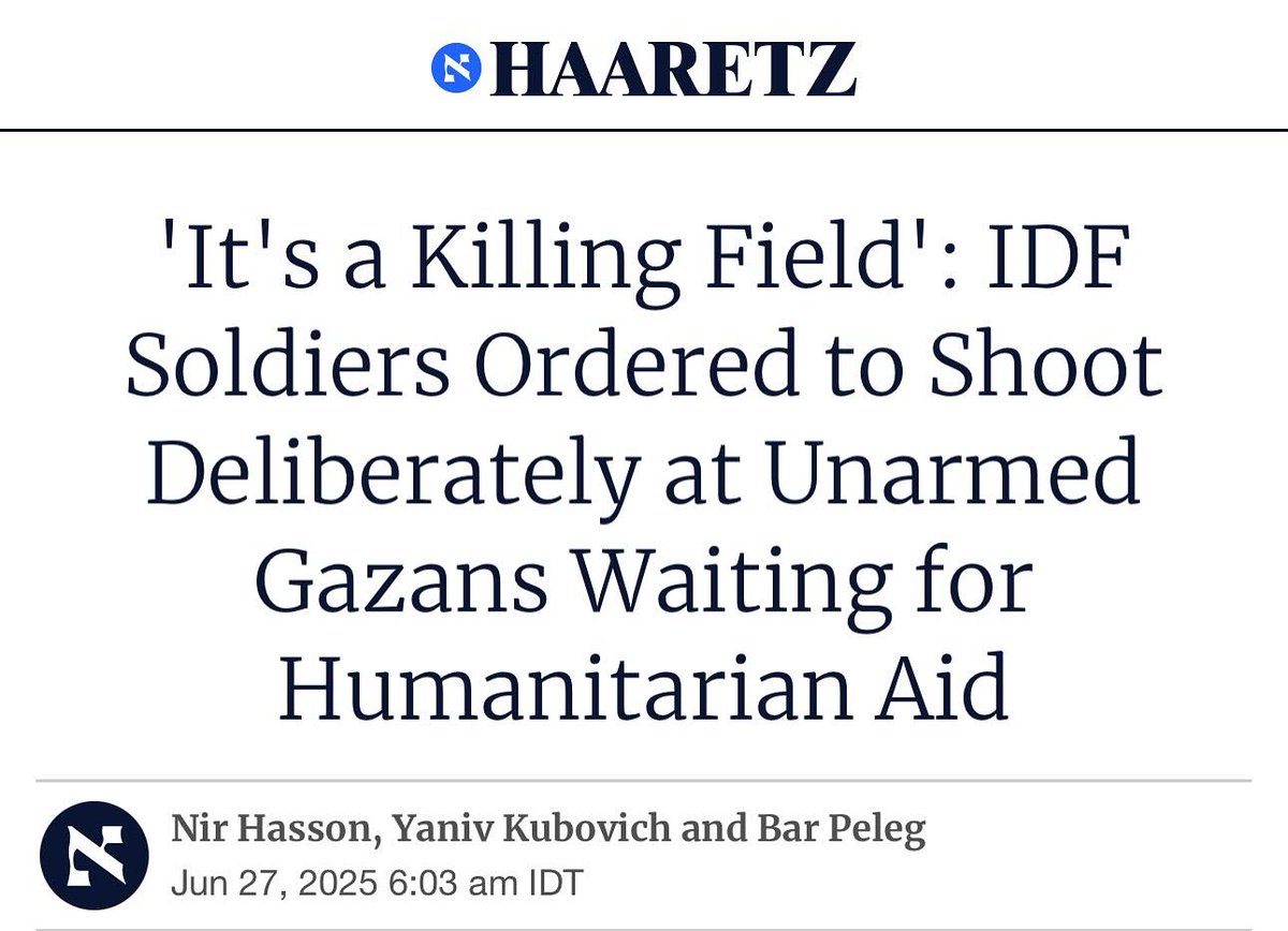 These confessions by Israeli soldiers confirm what has been apparent for weeks – the Israeli government is using food as bait to massacre starving civilians in Gaza. This kind of evil must be stopped. Our nation must end its support for the mass slaughter, forced starvation and