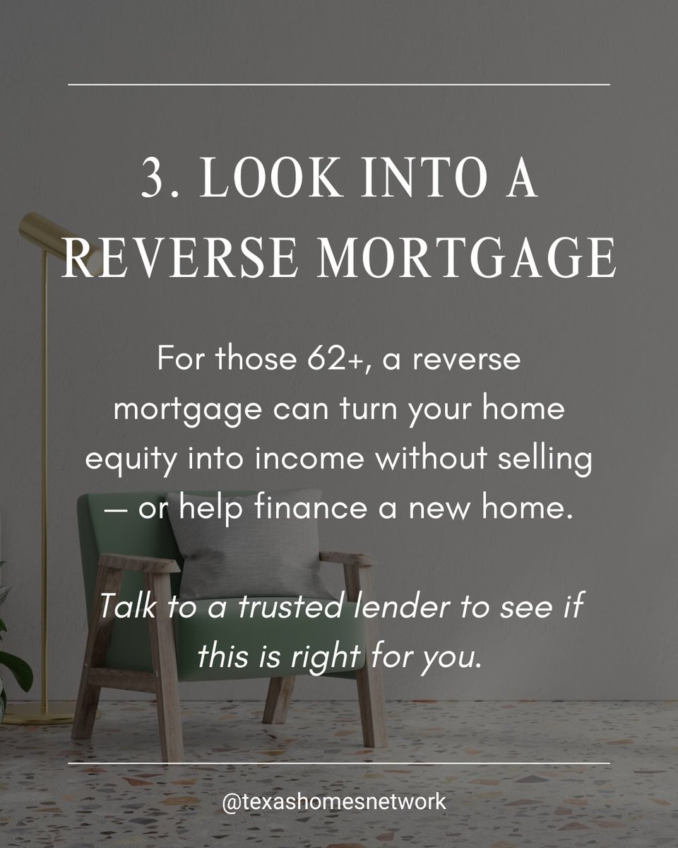 hayes_texas's tweet image. 🏡 Retired or retiring soon? You’ve got more options than you think when it comes to affording your next move.

Let’s explore how equity, downsizing, or a reverse mortgage could help you rightsize with confidence.

#DownsizingHelp #MortgageFreeLiving #TexasHomeNetwork