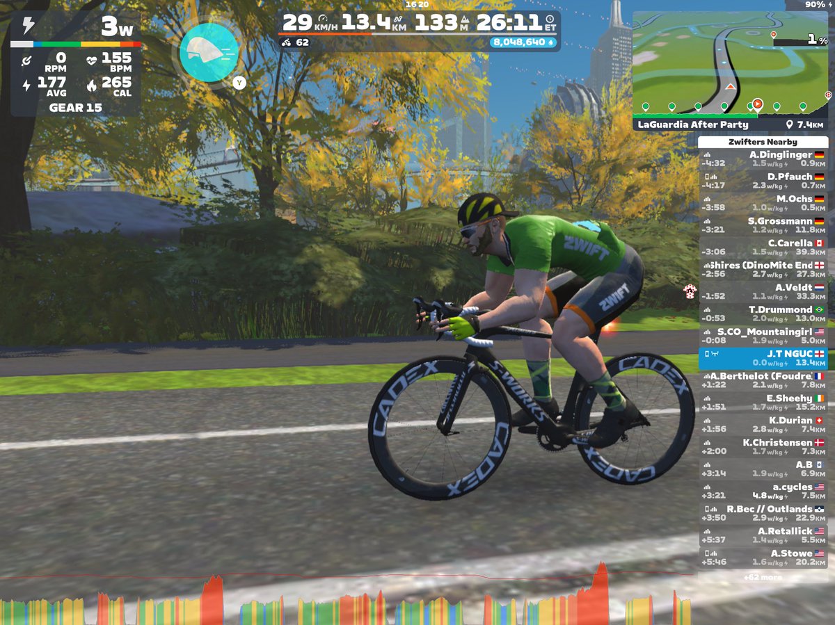 Another Green Jersey on <a href="/GoZwift/">Zwift</a>  in NY go me
