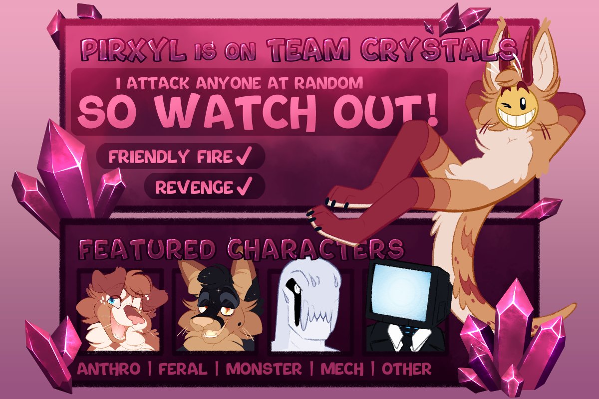 🎉 I'M JOINING ART FIGHT THIS YEAR!
✨ artfight.net/~Pirxyl
🌻 #ArtFight2025 #ArtFight