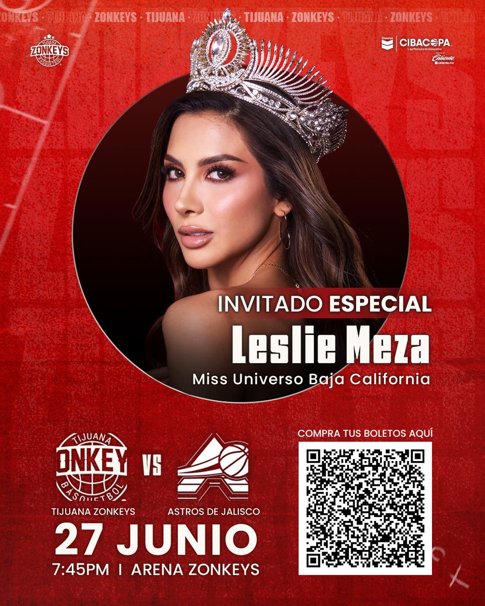 Esta noche, la duela se llena de elegancia👑

Leslie Meza nos acompaña a abrir el juego 5 de finales en el tiro inicial del partido🦓

🎟️Adquiere tus tickets en Boletomovil.com y taquillas de Arena Zonkeys
