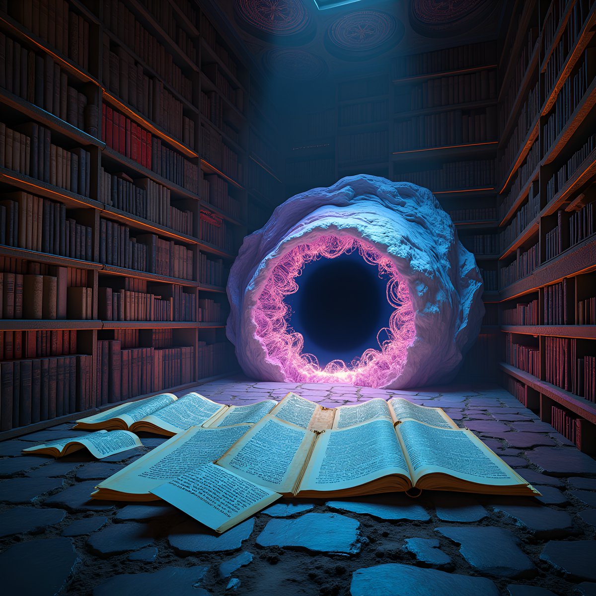 PromptSin's tweet image. Unlock new worlds through the pages 📚✨ #FantasyBooks #MysteryLibrary