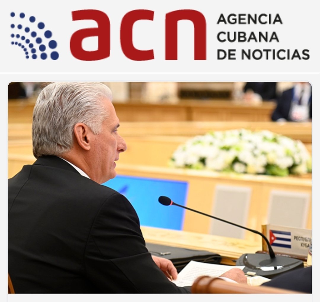 Agencia Cubana de Noticias (@acn_cuba) on Twitter photo 🗨🌐🇨🇺| Destaca Cuba potencial impacto de UEEA en estabilidad mundial
🗣<a href="/DiazCanelB/">Miguel Díaz-Canel Bermúdez</a>: "la estabilidad económica solo puede garantizarse si es acompañada de justicia social, acceso a oportunidades y una visión compartida de desarrollo".
#DiazCanelEnBelarús #Cuba #ACNreporta 🗨🌐🇨🇺| Destaca Cuba potencial impacto de UEEA en estabilidad mundial
🗣<a href="/DiazCanelB/">Miguel Díaz-Canel Bermúdez</a>: "la estabilidad económica solo puede garantizarse si es acompañada de justicia social, acceso a oportunidades y una visión compartida de desarrollo".
#DiazCanelEnBelarús #Cuba #ACNreporta
