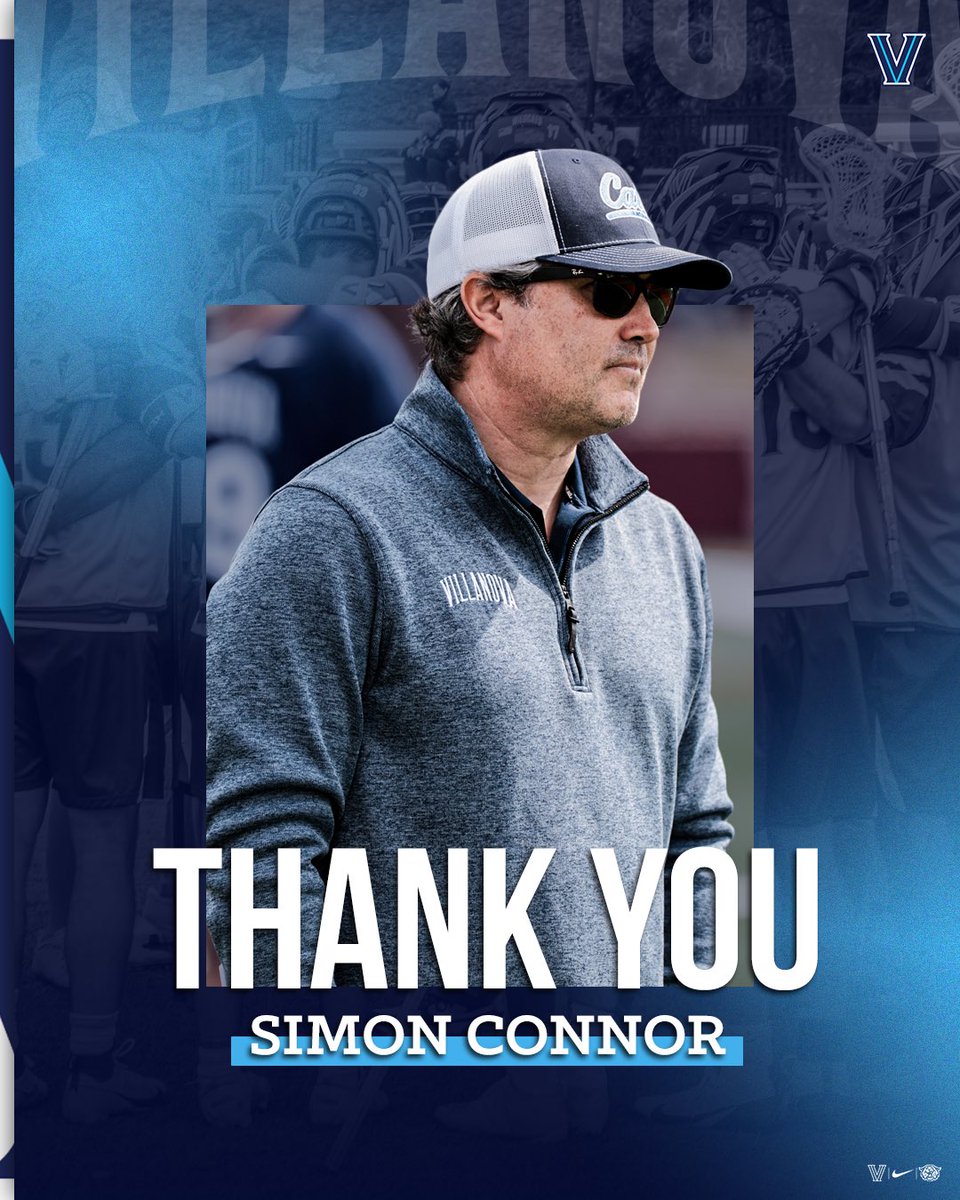 NovaLacrosse's tweet image. Special Thank You to Associate Head Coach Simon Connor for your commitment, dedication and years of services to Villanova Men’s Lacrosse. We wish you nothing but the best in the next chapter of your career!
Once a Wildcat Always a Wildcat! ✌️