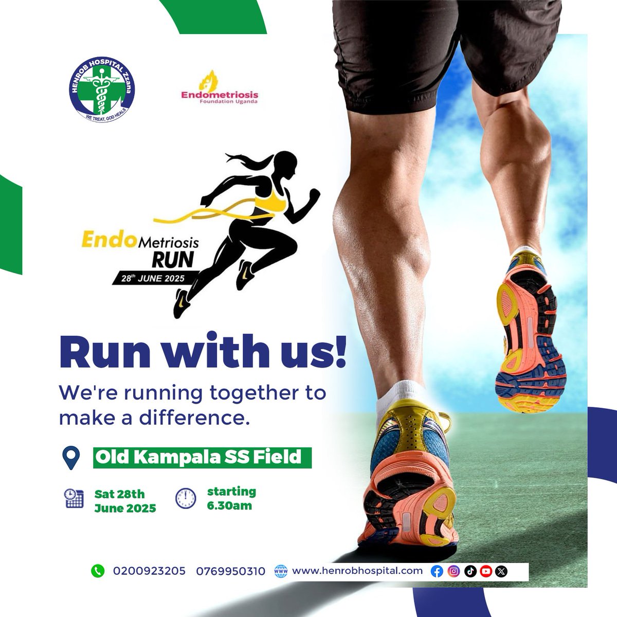 Join the Run! 🏃‍♀️🩺 This Saturday, June 28, Henrob Hospital  is hosting an Awareness Run. Let's run together to raise awareness and support those affected by endometriosis . See you there! #EndometriosisAwareness #HenrobHospital #RunForACause