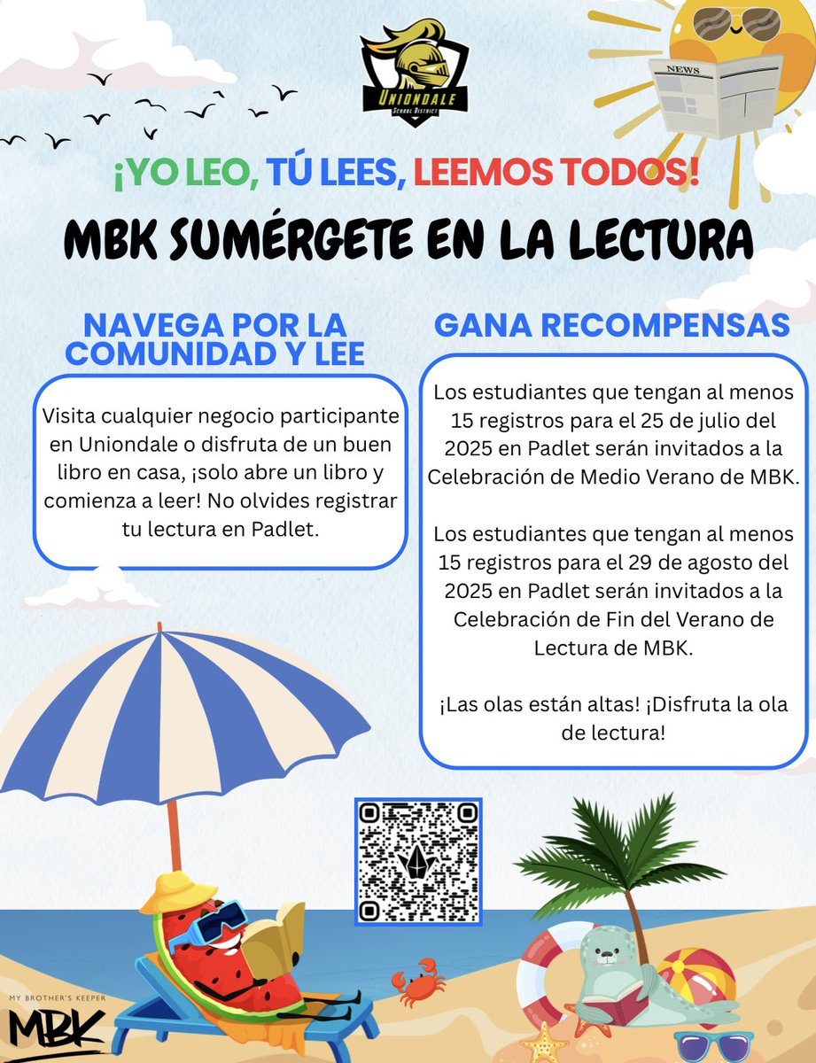 🌞📚 Dive into summer reading!
Grab a book, log it, and celebrate with MBK! 🌊🎉