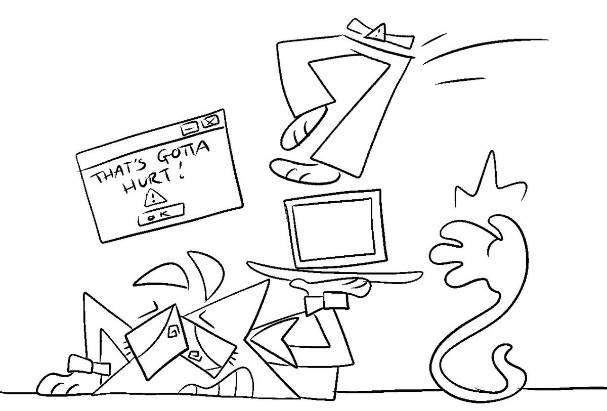 Getting physically thrown out of somewhere turns into a balancing act when your body is modular 

(Maybe quit stealing from the places you visit?)