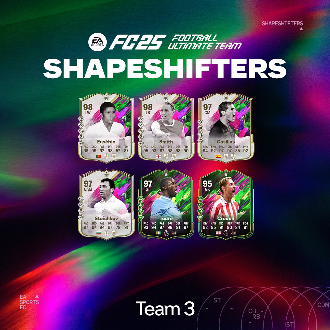 EA SPORTS FC ITA (@easportsfcit) on Twitter photo Non si torna indietro. Si cambia forma.
Il Team 3 dei Mutaforma è arrivato su #FC25!
Una terza ondata di opzioni uniche per il vostro Ultimate Team:
cambi ruolo sorprendenti, boost alle statistiche, bonus intesa speciali e Playstyles e Ruoli completamente rivisitati. Non si torna indietro. Si cambia forma.
Il Team 3 dei Mutaforma è arrivato su #FC25!
Una terza ondata di opzioni uniche per il vostro Ultimate Team:
cambi ruolo sorprendenti, boost alle statistiche, bonus intesa speciali e Playstyles e Ruoli completamente rivisitati.