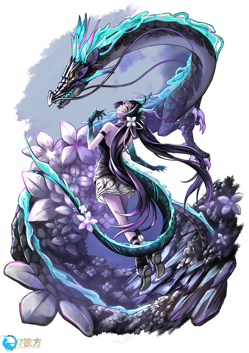 Happy Birthday <a href="/vivixstar/">vxstr.</a> 🩵💙

Your art has been a great inspiration to my recent growth as an artist. I pray for a healthy and love filled life ahead of you~

I gave vivi a "dragon skin" based on her original design and drew it in a splashart like she was a gacha character!