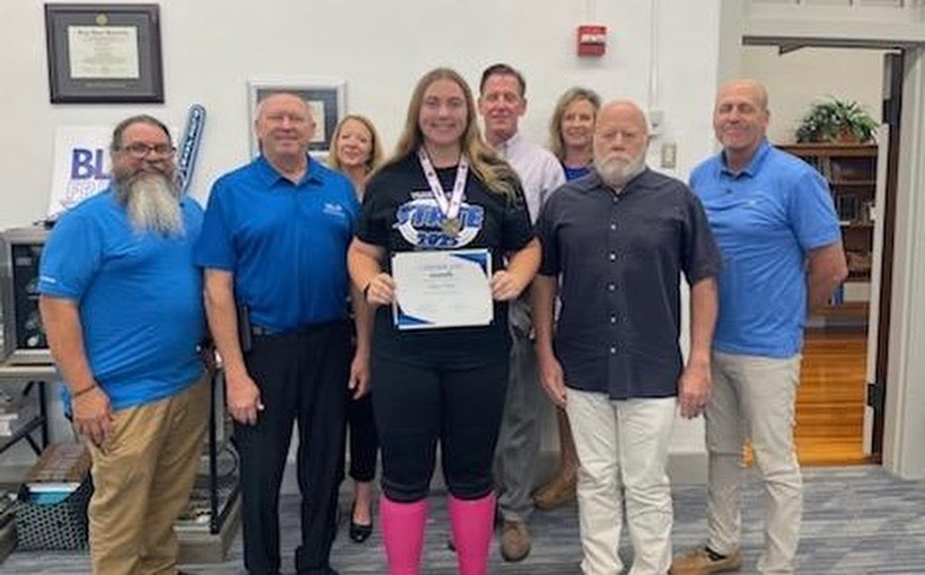 SDofWashington's tweet image. The Board of Education recognized Washington High School track and field athlete Alyssa Repke for winning the Class 4 girls state title in the discus at the MSHSAA Track and Field Championships. Not shown is Jack Henderson, who was recognized for placing fourth in the high jump.