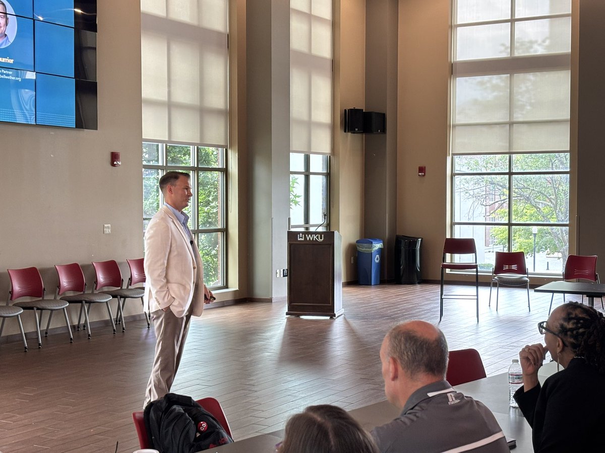 WKUEDD's tweet image. The EdD Summer Residency concluded with keynote talks by Dr. Dewey Hensley, Poverty Considerate Schools and Alex Spurrier from Bellwether. Thanks to everyone for a great week! @alspur @WKUCEBS @WKU_SLPS