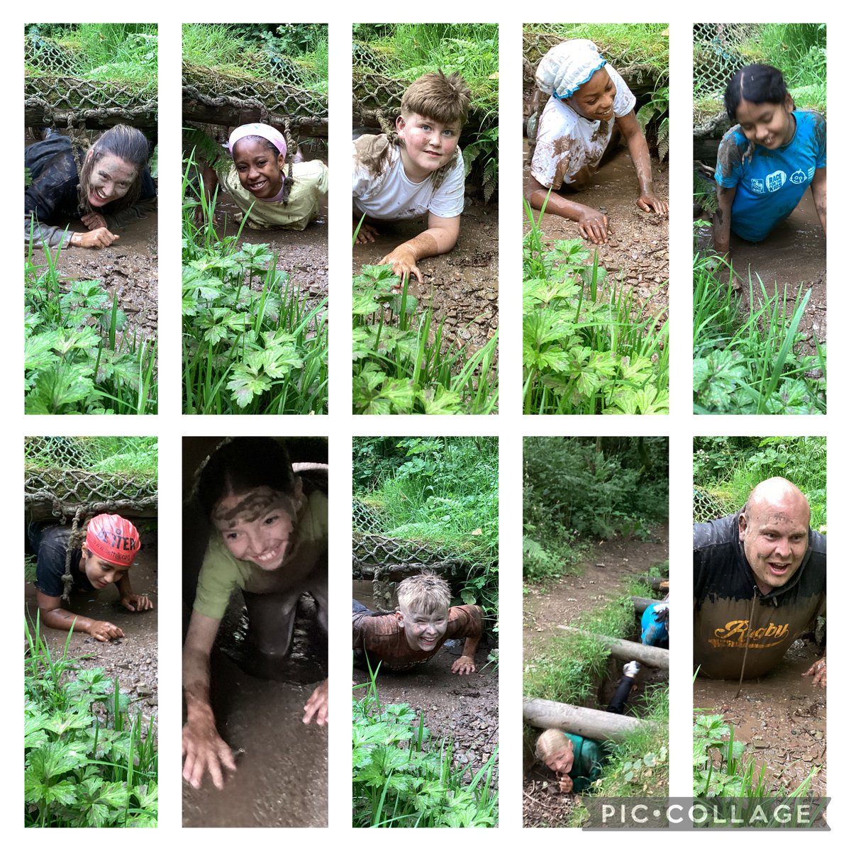 SJLCARDIFF's tweet photo. Team #Dale had a muddy time on the Mud Assault Course full of smiles, laughter & teamwork! What a great experience @MorfaBayA #Article31 #LearningOutdoor #MorfaBay2025 #Year5and6 https://t.co/80f652cUkP