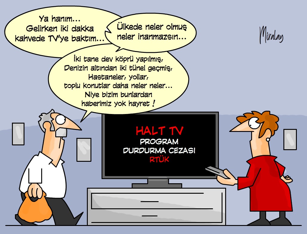 MiralayCa 🟡 (@miralayart) on Twitter photo RTÜK Halt TV ye ceza kesmiş
#MiralayKarikatürleri RTÜK Halt TV ye ceza kesmiş
#MiralayKarikatürleri