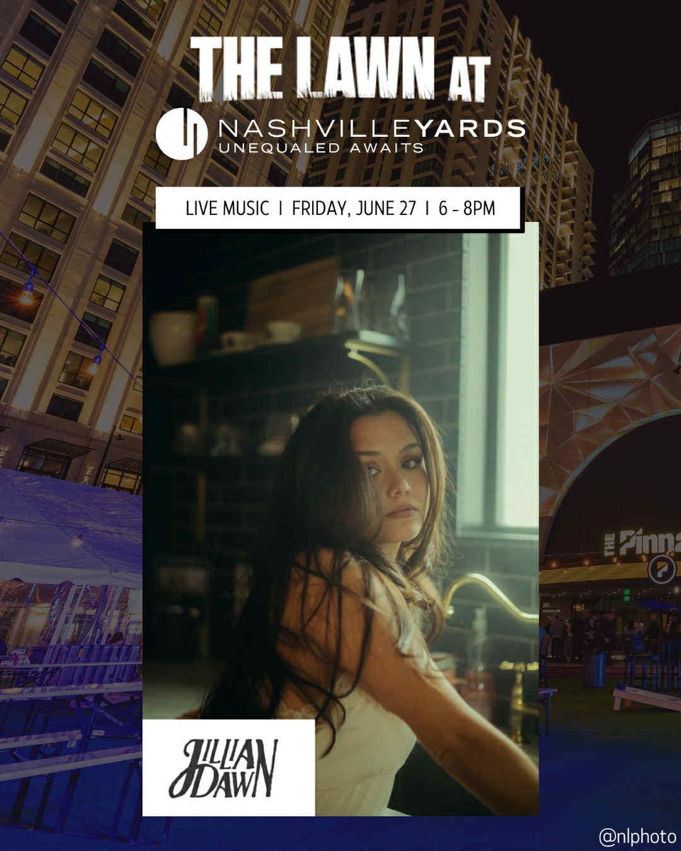 Nashville Yards (@nashvilleyards) on Twitter photo #TGIF: Tonight, we're featuring Jillian Dawn at #TheLawn, starting at 6:00PM! Head to <a href="/NashvilleYards/">Nashville Yards</a> now for food trucks, beer specials from The Bar Car, lawn games, and <a href="/ScreensInMCity/">Music City Screens</a>'s LED TV wall. #TGIF: Tonight, we're featuring Jillian Dawn at #TheLawn, starting at 6:00PM! Head to <a href="/NashvilleYards/">Nashville Yards</a> now for food trucks, beer specials from The Bar Car, lawn games, and <a href="/ScreensInMCity/">Music City Screens</a>'s LED TV wall.