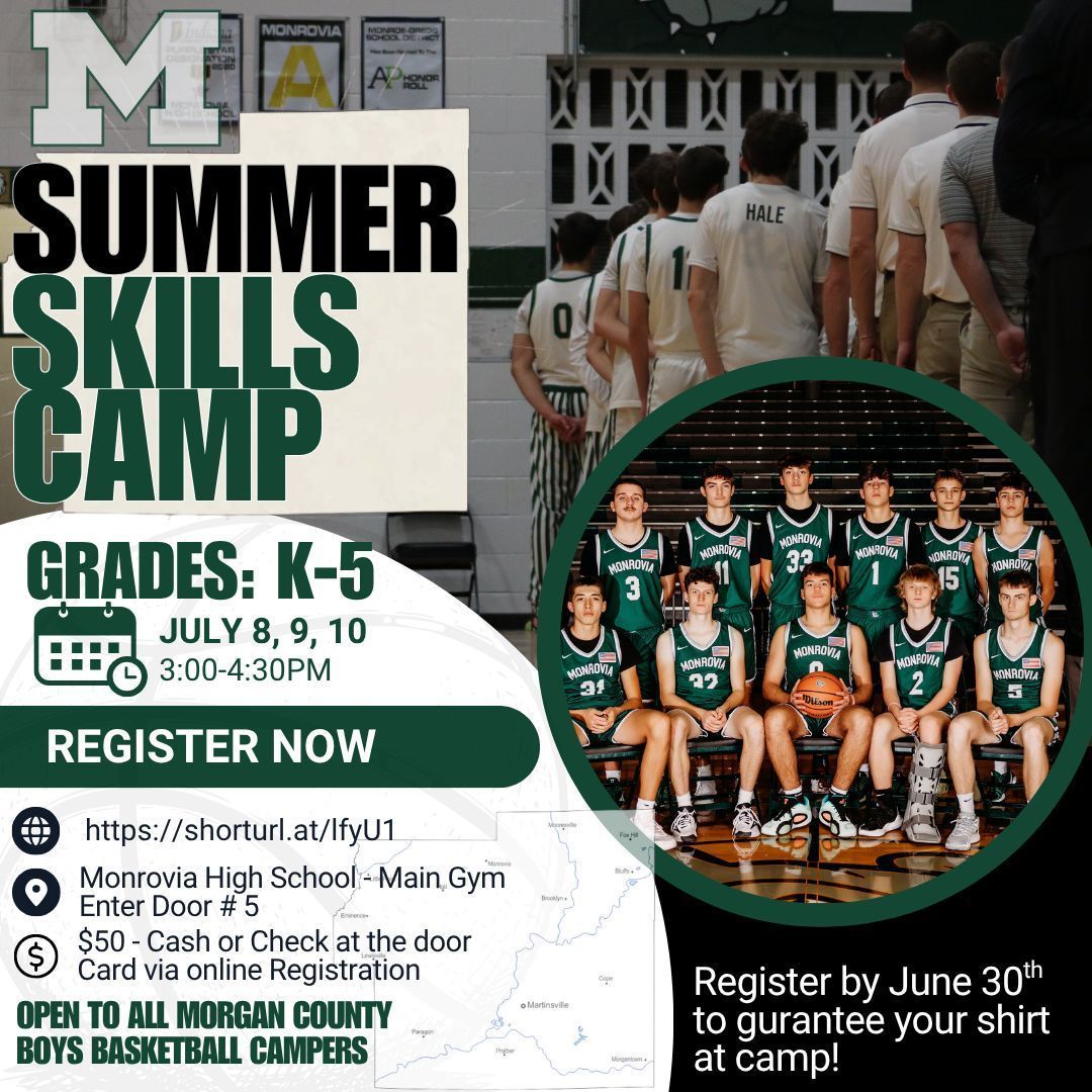 Future Dogs Youth Camp
📅 July 8–10 | 🕒 3–4:30 PM
📍Monrovia HS | Grades K–5 | $50
Join Monrovia Boys Basketball for 3 days of skills, games, &amp; fun!
Open to all, no school enrollment required!
Register: shorturl.at/lfyU1
#FutureDogs
@monroviasports
@monrovianews