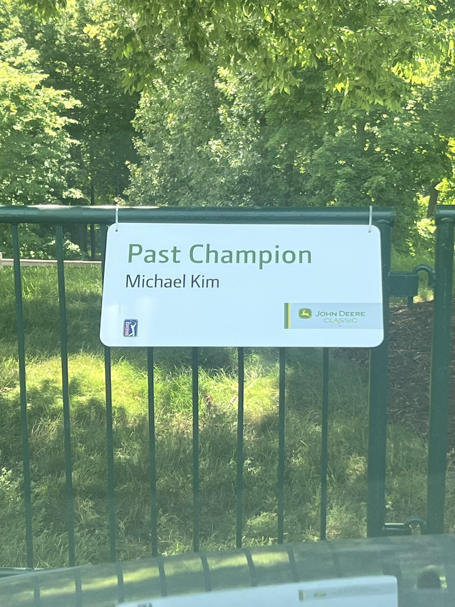 Start of my 25th John Deere Classic. Always an exciting week! Hopefully, Michael won’t mind me using his parking spot for the day.