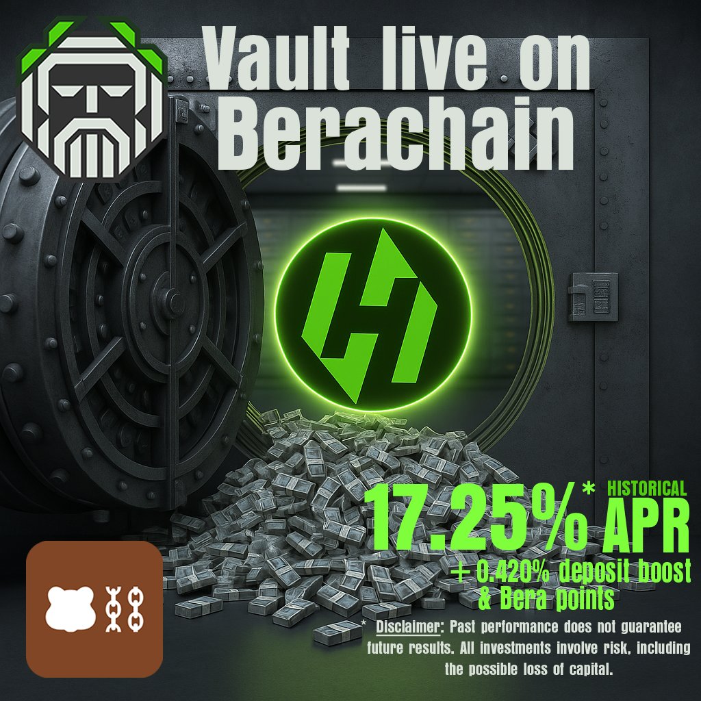 plutus_fi_x's tweet image. plvHEDGE is live on @Berachain 🐻

A delta-neutral vault built to hunt cross-chain yield and route it home—no effort needed.

Set it, earn passively, and stay protected.
Let our automa-bees forage, hedge, and grow your pot of honey 🍯

Here’s what’s in it for you 👇
